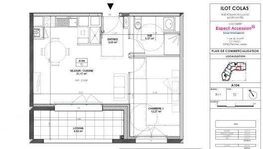Louer Appartement 42 m2 Nantes