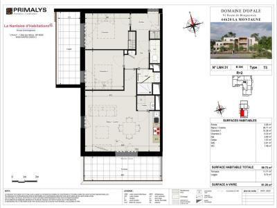 For rent Montagne 3 rooms 59 m2 Loire atlantique (44620) photo 1