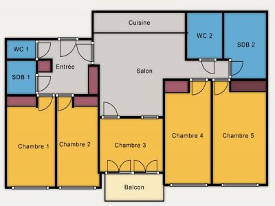 For rent Clichy 5 rooms 19 m2 Hauts de Seine (92110) photo 4