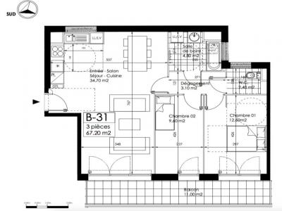 For rent Noisy-le-sec 3 rooms 67 m2 Seine saint denis (93130) photo 0