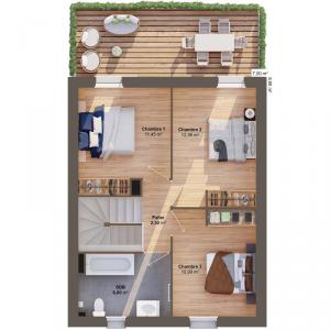 For sale Heric 5 rooms 91 m2 Loire atlantique (44810) photo 3