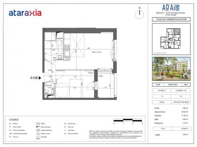 Louer Appartement 40 m2 Tours
