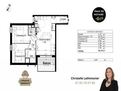 Acheter Appartement 59 m2 Dinard