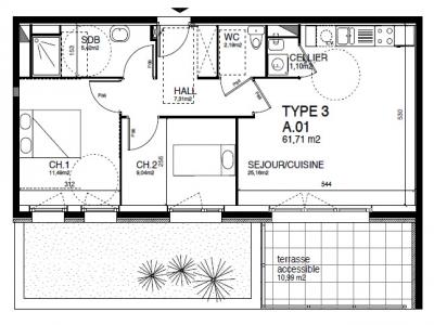 Louer Appartement Gravelines 827 euros