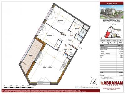 For rent Angers 3 rooms 63 m2 Maine et loire (49100) photo 2