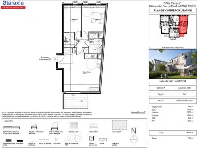 For rent Tours 3 rooms 63 m2 Indre et loire (37100) photo 3