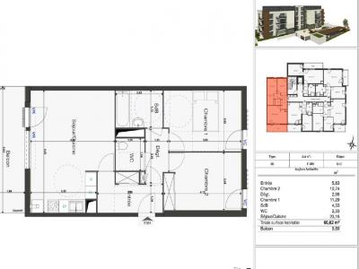 For rent Orleans 3 rooms 60 m2 Loiret (45000) photo 1