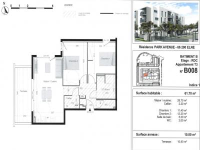 Annonce Location 3 pi�ces Appartement Elne 66