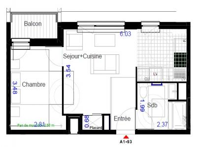 For rent Colombes 2 rooms 33 m2 Hauts de Seine (92700) photo 4