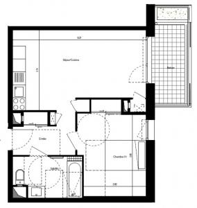 For rent Grenoble 2 rooms 46 m2 Isere (38000) photo 1