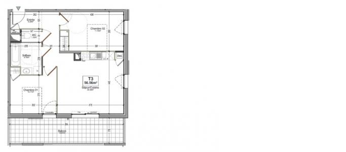 For rent Cluses 3 rooms 56 m2 Haute savoie (74300) photo 1