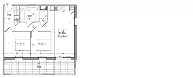 For rent Cluses 3 rooms 57 m2 Haute savoie (74300) photo 1