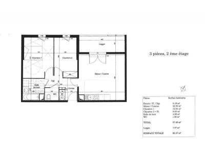 For sale Toulouse 3 rooms 57 m2 Haute garonne (31200) photo 2