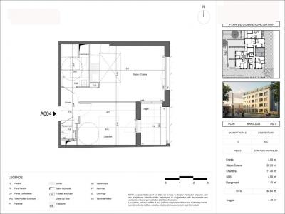 For rent Tours 2 rooms 40 m2 Indre et loire (37100) photo 1