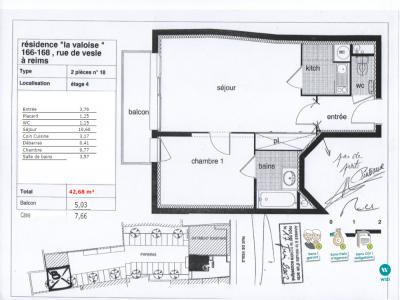 Annonce Location 2 pi�ces Appartement Reims 51