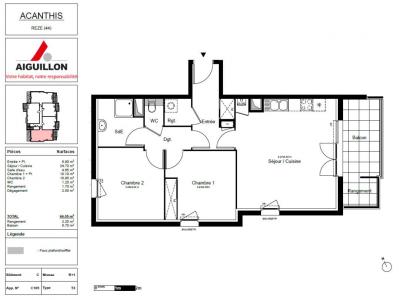 Annonce Location 3 pi�ces Appartement Reze 44