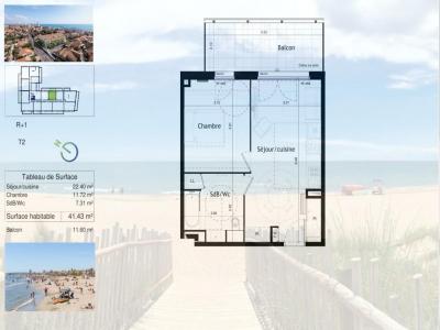 Annonce Vente 2 pi�ces Appartement Valras-plage 34