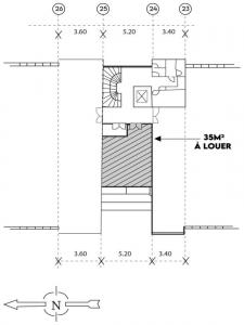 Louer Bureau 35 m2 Lamentin