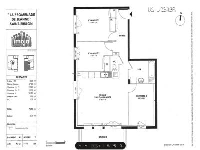 Annonce Location 4 pi�ces Appartement Saint-erblon 35