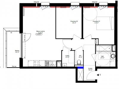 Annonce Location 3 pi�ces Appartement Lambersart 59