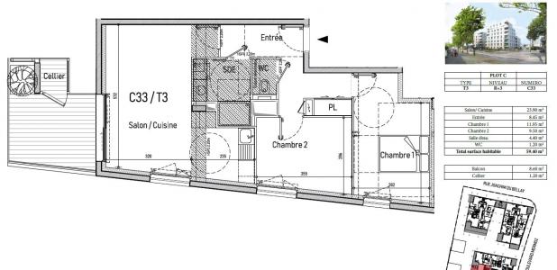 Annonce Location 3 pi�ces Appartement Saint-nazaire 44