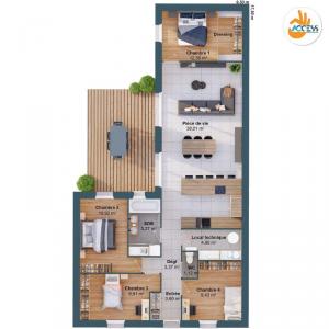 For sale Aviron 6 rooms 99 m2 Eure (27930) photo 4