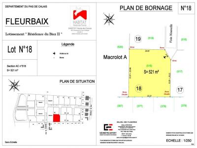 Annonce Vente Terrain Fleurbaix 62