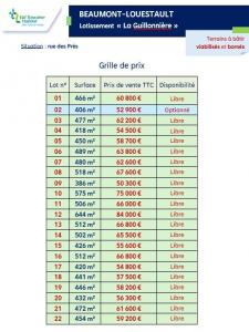 Acheter Terrain 386 m2 Beaumont-la-ronce