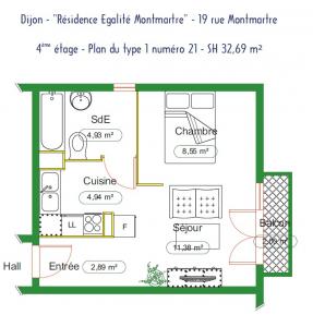 For rent Dijon 1 room 33 m2 Cote d'or (21000) photo 0