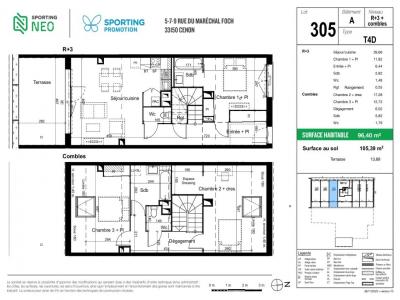 For rent Cenon 4 rooms 96 m2 Gironde (33150) photo 4