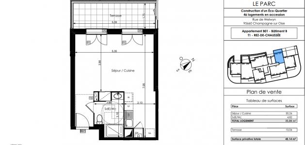Annonce Vente Appartement Champagne-sur-oise 95