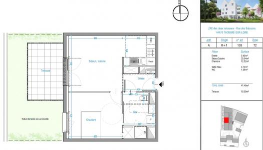 Annonce Location 2 pi�ces Appartement Thouare-sur-loire 44