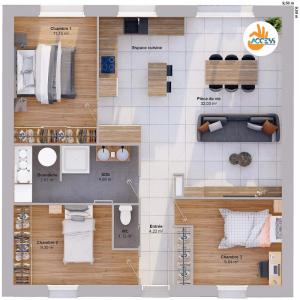 For sale Henouville 5 rooms 74 m2 Seine maritime (76840) photo 2