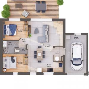 For sale Saint-jean-du-cardonnay 6 rooms 89 m2 Seine maritime (76150) photo 2