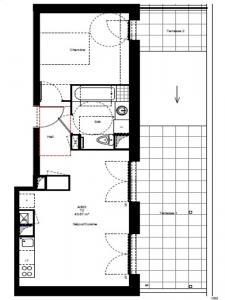 For rent Grenoble 2 rooms 43 m2 Isere (38100) photo 0