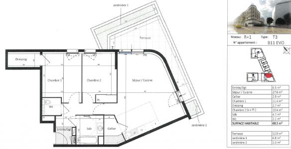 For rent Castelnau-le-lez 3 rooms 68 m2 Herault (34170) photo 2