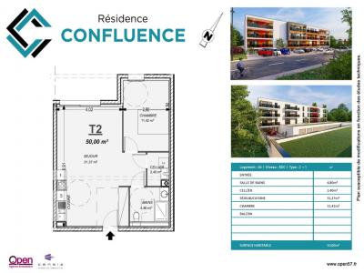 For rent Uckange 2 rooms 50 m2 Moselle (57270) photo 0