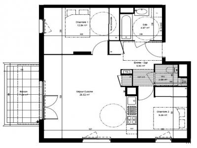 For rent Echirolles 3 rooms 60 m2 Isere (38130) photo 1