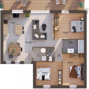 Acheter Maison 79 m2 Menneval