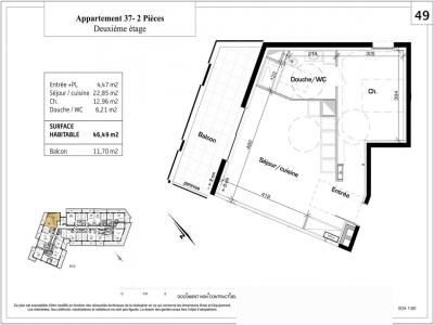 For rent Montigny-les-metz 2 rooms 46 m2 Moselle (57158) photo 1