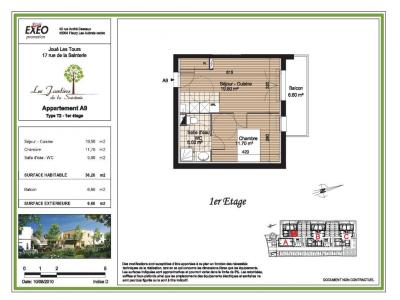 Annonce Location 2 pi�ces Appartement Joue-les-tours 37
