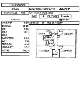 Acheter Appartement 58 m2 Reims