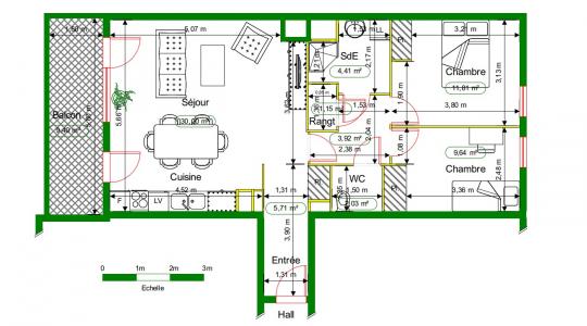 For rent Dijon 3 rooms 69 m2 Cote d'or (21000) photo 0