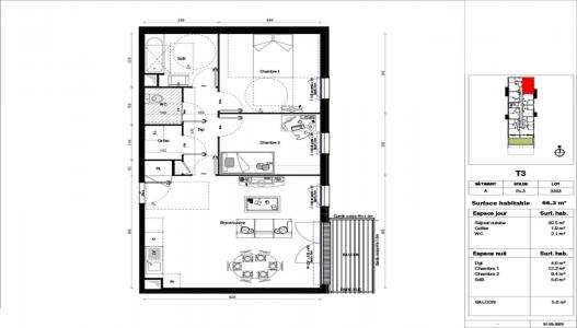 For rent Erquinghem-lys 3 rooms 66 m2 Nord (59193) photo 0