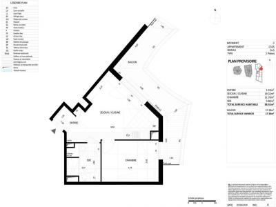 For rent Issy-les-moulineaux 2 rooms 38 m2 Hauts de Seine (92130) photo 1