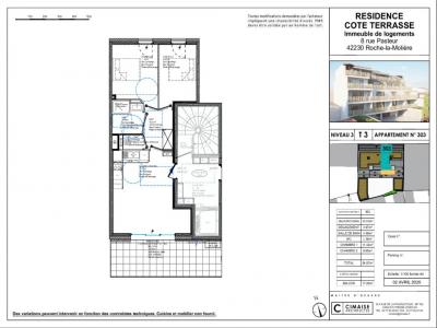 For sale Roche-la-moliere 3 rooms 55 m2 Loire (42230) photo 3