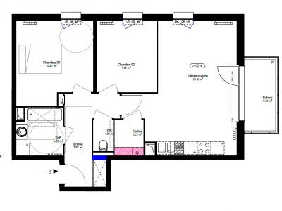 Annonce Location 3 pi�ces Appartement Lambersart 59