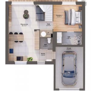 For sale Emanville 5 rooms 78 m2 Seine maritime (76570) photo 2