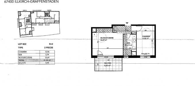For rent Illkirch-graffenstaden 2 rooms 41 m2 Bas rhin (67400) photo 3