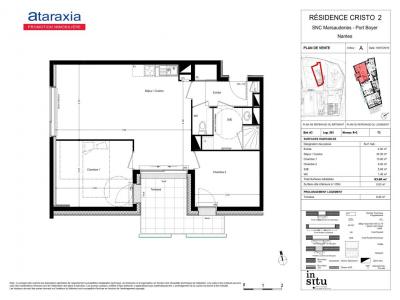 For rent Nantes 3 rooms 63 m2 Loire atlantique (44300) photo 3